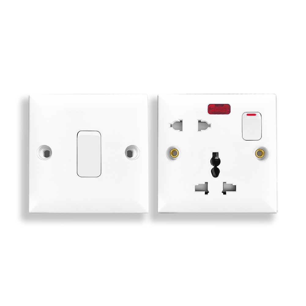 16A 5pin 2 منافذ الجدار مفتاح الإضاءة المقبس منافذ كهربائية تطبيق المنزل