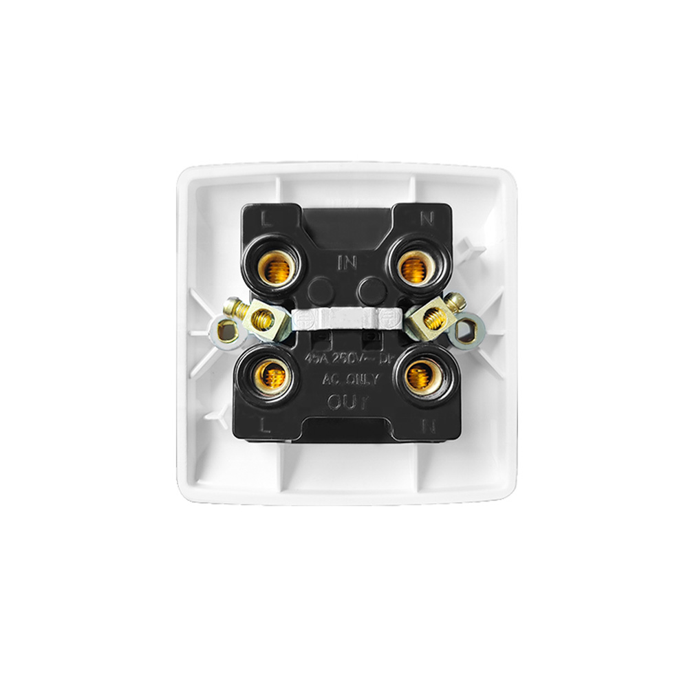 AC UK معيار 1 عصابة لوح بلاستيكي45A 250v درجة عالية زيجبي مفاتيح الحائط الكهربائية الذكية باكليت يعود