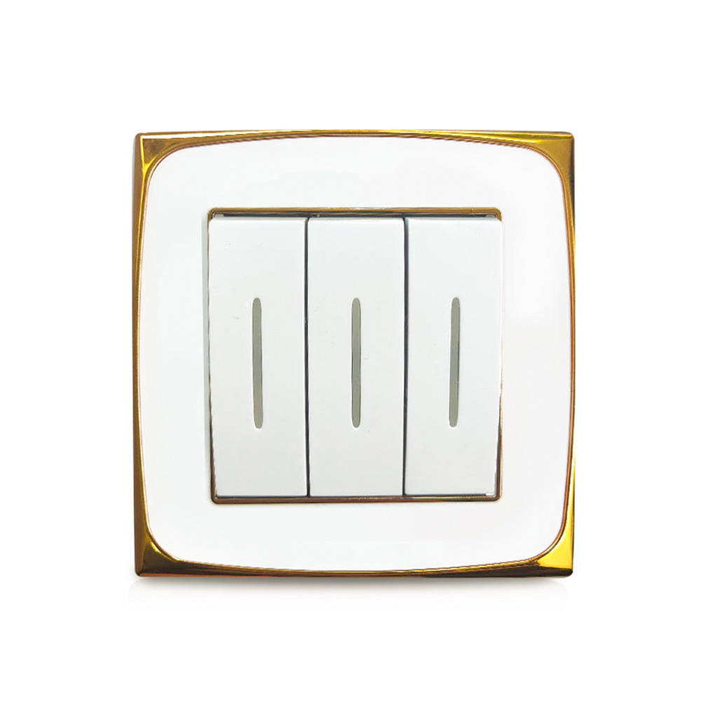 التصميم الحديث 3gang 2way Light Switch PC تصميم فاخر On Off